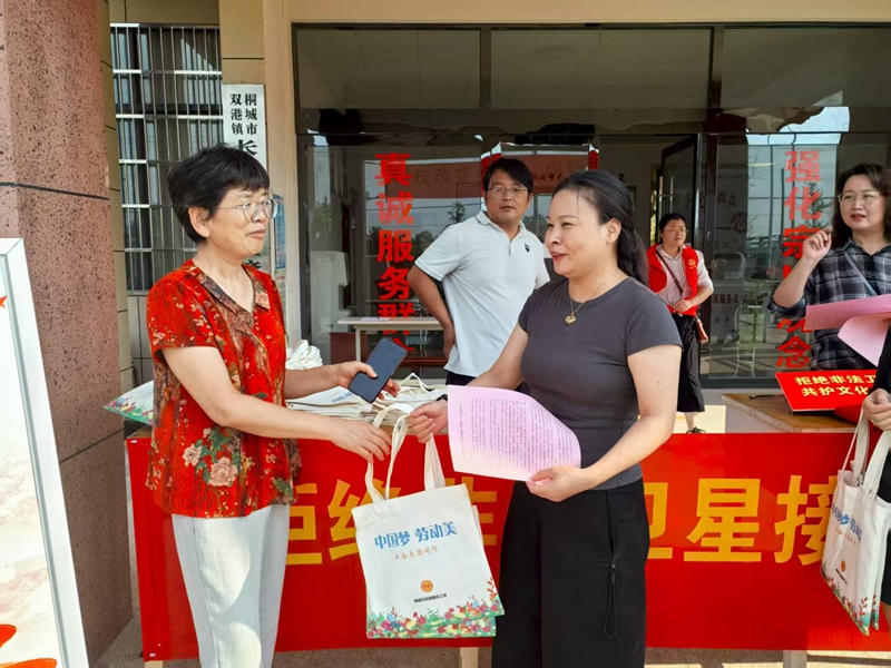 桐城双港镇总工会：科普月活动进